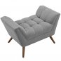 Eliot Tufted Ottoman in Lt Gray