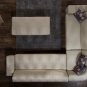 Kobe 3pc Modular Sectional Sofa Bed with Storage in Cream PU
