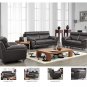 8049 Grey Leather Sofa and Loveseat
