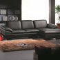 Prestige Black Leather Sectional Sofa