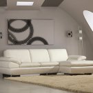 Prestige Off White Leather Sectional Sofa