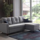 Lyon Oyem Gray Sectional Sofa Bed