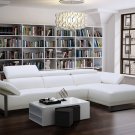 Fleurier Sectional in White Premium Leather