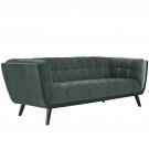 Larson Sofa Green Velvet Fabric