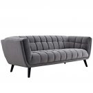 Larson Sofa Gray Velvet Fabric