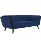 Larson Sofa Blue Velvet Fabric