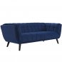 Larson Sofa Blue Velvet Fabric