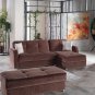 Vision Jennefer Brown Sectional Sofa Bed