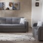 Vision Diego Grey Sofa Bed and Love Seat With Storage