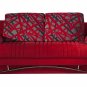 Fantasy Convertible Sofa Bed with Storage in Story Red