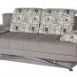 Fantasy Convertible Sofa Bed with Storage in Aristo Light Brown