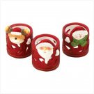 Santa Pals Candleholder Trio