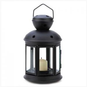 Black Colonial Candle Lamp