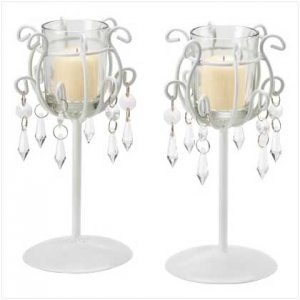 Crystal Drop Votive Stands