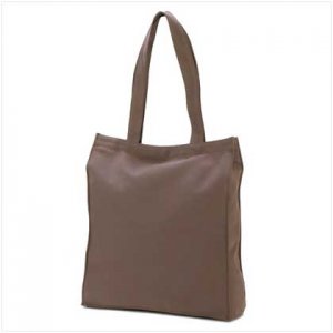 Cocoa Micro-Suede Shoulder Tote