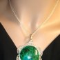 Beautiful Peruvian turquoise stone pendant necklace 925 sterling silver.