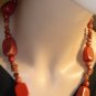 Handmade red jasper Beads 17" necklace.