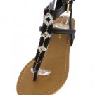 Black Beaded Sandal (5.5, 6, 7, 8)