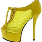 Lime Open Mesh and Green Booties (6, 7, 7.5)