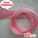 High Quality Clip In Silky Straight 23" Hair Extensions for two pcs-- pink~available now~