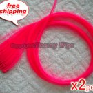 High Quality Clip In Silky Straight 23" Hair Extensions for two pcs-- Brt. Pink~available now~