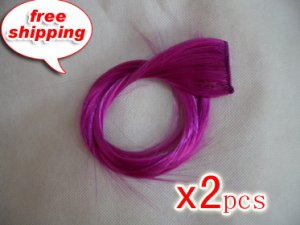 High Quality Clip In Silky Straight 18" Hair Extensions for two pcs--Rubine Red~available now~