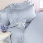 WATERBED SHEET SET QUEEN SOLID BLUE 1000TC 100% PURE EGYPTIAN COTTON