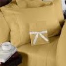 WATERBED SHEET SET QUEEN SOLID GOLD 1000TC 100% PURE EGYPTIAN COTTON
