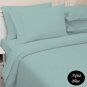 WATERBED SHEET SET QUEEN SOLID AQUA BLUE 1000TC 100% PURE EGYPTIAN COTTON