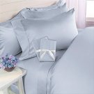 1000TC QUEEN DUVET SET SOLID BLUE 100%EGYPTIAN COTTON