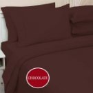 1000TC QUEEN DUVET SET SOLID CHOCOLATE- 100%EGYPTIAN COTTON