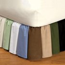 CAL KING SOLID WHITE BED SKIRTS 1000TC 100% PURE EGYPTIAN COTTON