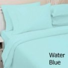 1000TC Solid Water Blue 24” Super Deep Pocket Queen Sheet Set 100% Pure Egyptian Cotton