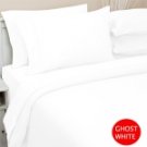 1000TC Solid Ghost White 24” Super Deep Pocket Queen Sheet Set 100% Pure Egyptian Cotton