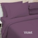 1000TC Solid Violet 24” Super Deep Pocket Queen Sheet Set 100% Pure Egyptian Cotton