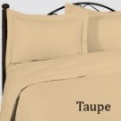 1000TC Stripe Taupe 24” Super Deep Pocket Queen Sheet Set 100% Pure Egyptian Cotton