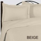 1000TC Stripe Beige 24” Super Deep Pocket Queen Sheet Set 100% Pure Egyptian Cotton
