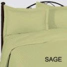 1000TC Stripe Sage Green 24” Super Deep Pocket Queen Sheet Set 100% Pure Egyptian Cotton