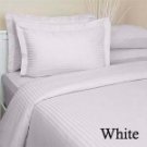 1000TC Stripe White 24” Super Deep Pocket Queen Sheet Set 100% Pure Egyptian Cotton