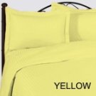 1000TC Stripe Yellow 24” Super Deep Pocket Queen Sheet Set 100% Pure Egyptian Cotton