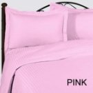 1000TC Stripe Pink 24” Super Deep Pocket Queen Sheet Set 100% Pure Egyptian Cotton