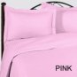 1000TC Stripe Pink 24” Super Deep Pocket Queen Sheet Set 100% Pure Egyptian Cotton