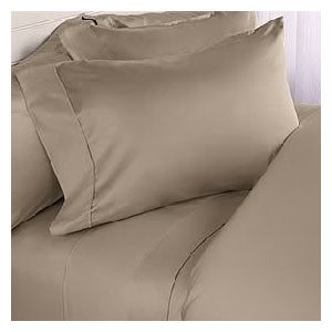 Deep Pocket Beige Fitted Sheet 600TC Taupe Size 100% Egyptian Cotton