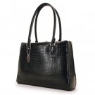 Black Faux Crocodile Milano Laptop Case & Tote Bag by Mobile Edge