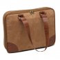 Camel (Tan) Faux Suede Slim-Line 17" Widescreen Laptop Bag by Mango Tango