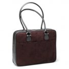 Chocolate (Dark Brown) Faux Suede Laptop Bag by Mango Tango
