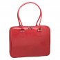 Red Distressed Faux Leather Laptop Bag by Mango Tango