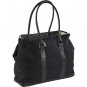 Black Quilted Medium French Tote with Computer Sleeve Insert