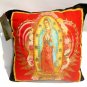 Mexican Virgin Mary Guadalupe throw Pillow rockabilly