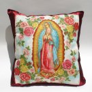 Mexican Virgin Mary Guadalupe throw Pillow rockabilly